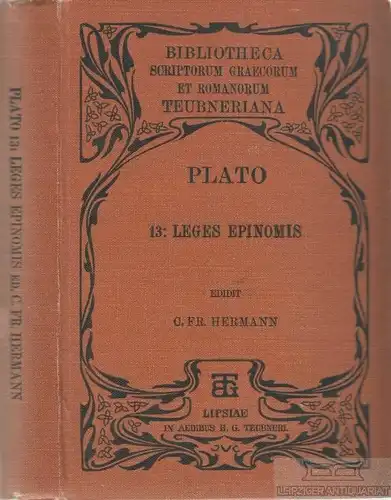 Buch: Platonis Dialogi secundum Thrasylli Tetralogias Dispositi, Vol. V, Platon