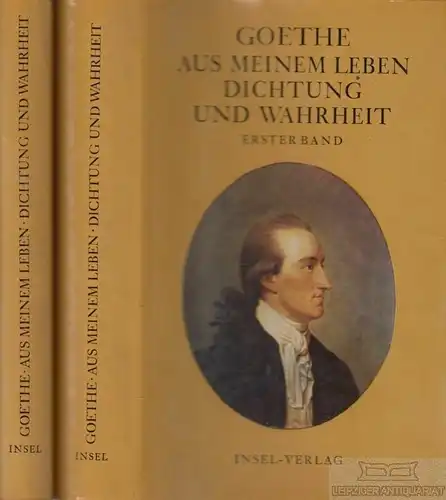 Buch: Aus meinen Leben. Dichtung und Wahrheit, Goethe, Johann Wolfgang. 2 Bände