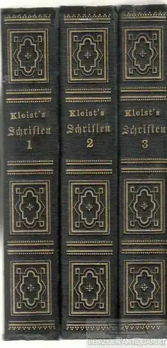 Buch: Heinrich von Kleist`s gesammelte Schriften (in drei Bänden), Kleist. 1863