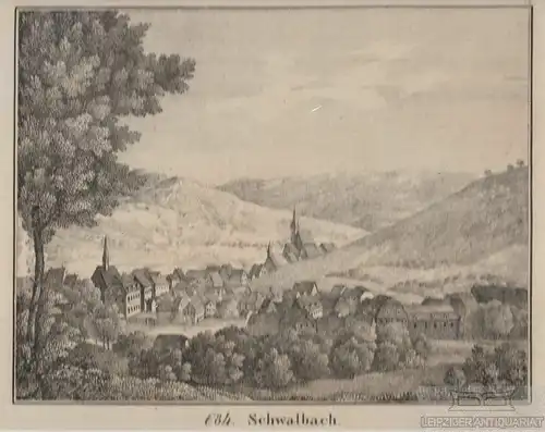 684. Schwalbach. Original-Lithographie. Grafik mit... Hellfarth (Hrsg.). 1829