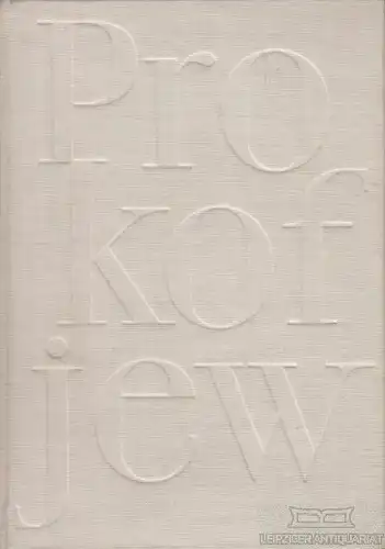 Buch: Prokofjew, Nestjew, I. 1962, Henschelverlag Kunst und Gesellschaft