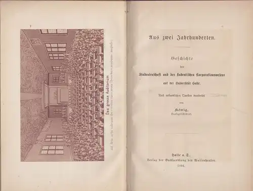 Buch: Aus zwei Jahrhunderten. König, 1894, Buchhandlung des Waisenhauses