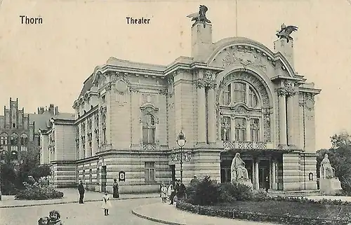 AK Thorn. Theater, ca. 1915 Postkarte. Fotokarte, gebraucht, gut