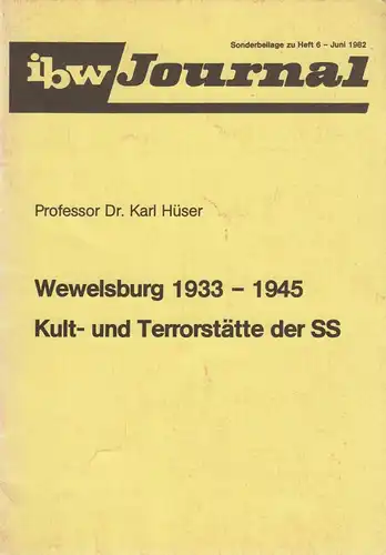 Heft: Wewelsburg 1933-1945, Kult- und Terrorstätte der SS. Hüser, Karl, 1982