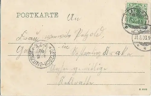 AK Partie an der Villenkolonie Bad Lausigk i.S. ca. 1903, Postkarte. Serien Nr