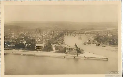 AK Koblenz. Deutsches Eck. ca. 1913, Postkarte. Ca. 1913, gebraucht, gut