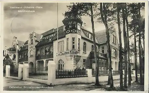 AK Ostseebad Brunshaupten-Arendsee. Hermann-Johanna-Heim... Postkarte. Ca. 1923