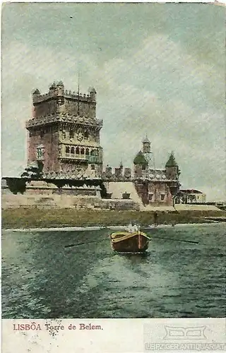 AK Lisboa. Torre de Belem. ca. 1898, Postkarte. Ca. 1898, gebraucht, gut