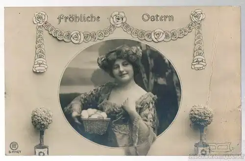 AK Fröhliche Ostern, Postkarte. Osterkarte. S. 1116/1, ca. 1907, gebraucht, gut