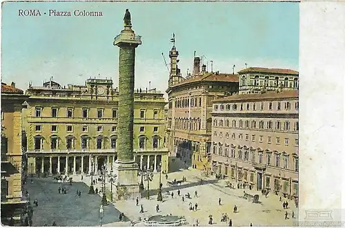 AK Roma. Piazza Colonna. ca. 1915, Postkarte. Ca. 1915, gebraucht, gut