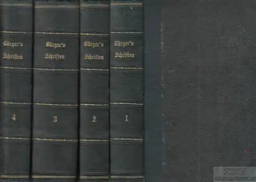 Buch: Gedichte, Bürger, Gottfried August. 4 Bände, 1817, Karl Reinhard