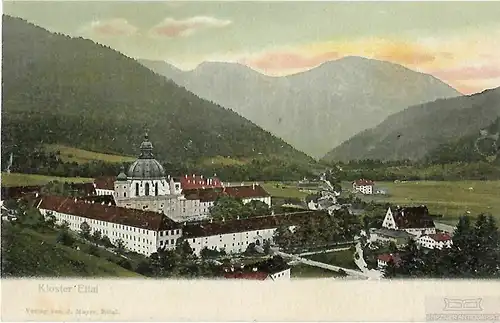 AK Kloster Ettal. ca. 1912, Postkarte. Serien Nr, ca. 1912, Verlag J. Mayer
