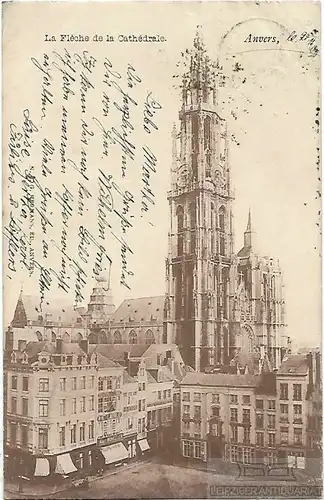 AK Anvers. La Fleche de la Cathedrale. ca. 1905, Postkarte. Ca. 1905
