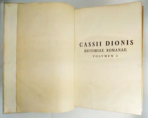 Buch: Cassii Dionis Historiae Romanae, Tom I + II. Ex Edit Reimari, 1750, Herold