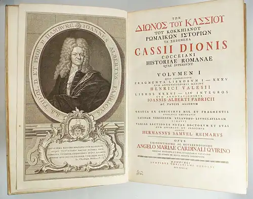 Buch: Cassii Dionis Historiae Romanae, Tom I + II. Ex Edit Reimari, 1750, Herold