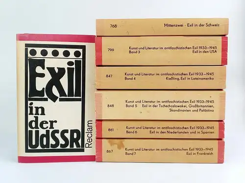 7 Bücher Kunst und Literatur im antifaschistischen Exil Band 1-7. Mittenzwei, W.