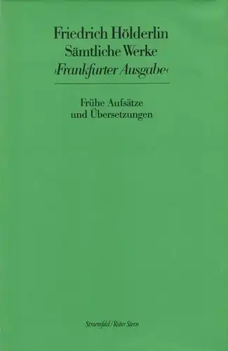 Buch: Sämtliche Werke Frankfurter Ausgabe 17, Friedrich, Hölderlin. 1991