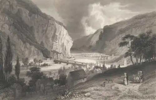 Harpers Ferry. aus Meyers Universum, Stahlstich. Kunstgrafik, 1850