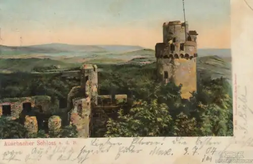 AK Auerbacher Schloss a.d.B. ca. 1904, Postkarte. Serien Nr, ca. 1904