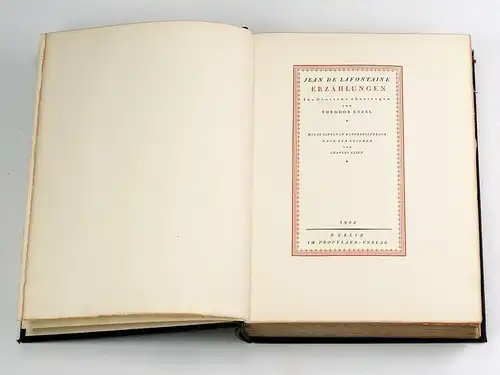Buch: Erzählungen, Lafontaine, Jean de. 1922, Propyläen-Verlag, gebraucht, gut