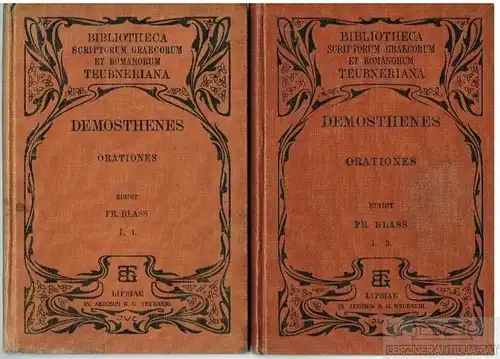 Buch: Demostheneis Orationes - I. 1 und I. 2: Vol. I, Pars I... Demosthenes