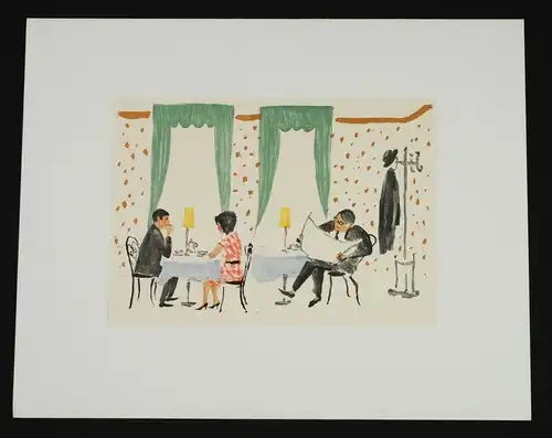 Lithographie: Cafe, Mohr, Arnold. Kunstgrafik, 1969, (o.T.), gebraucht, gut