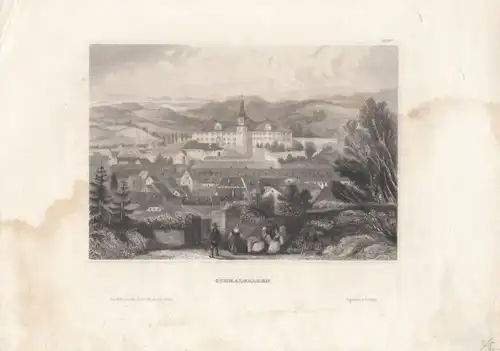 Schmalkalden. aus Meyers Universum, Stahlstich. Kunstgrafik, 1850