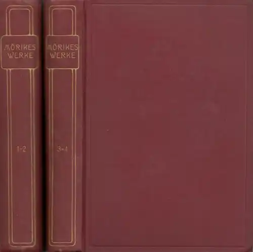 Buch: Mörikes Werke in vier Teilen, Mörike, Eduard. 4 in 2 Bände, ca. 1914