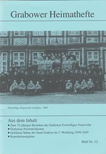 Heft: Grabower Heimathefte Nr. 12. Madaus, Christian (Hrsg.), 1996, WPF