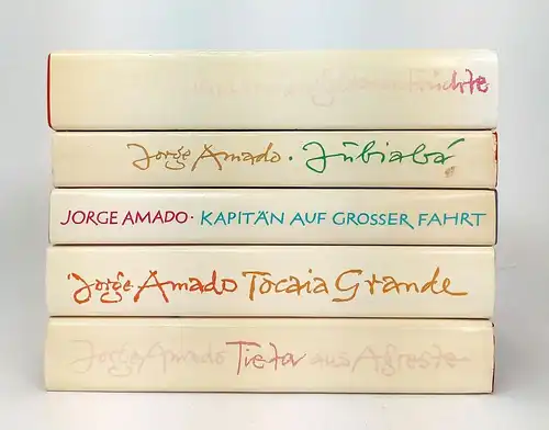 5 Bücher Jorge Amado, Verlag Volk und Welt, gebraucht, gut