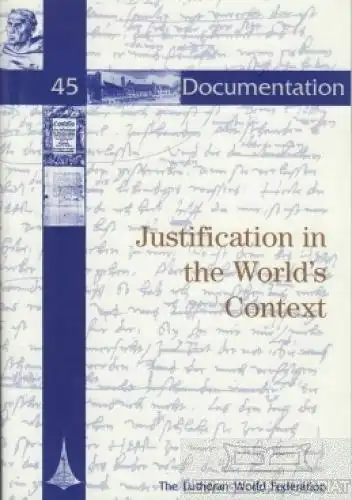 Buch: Justification in the World's Context, Greive, Wolfgang. Documentation