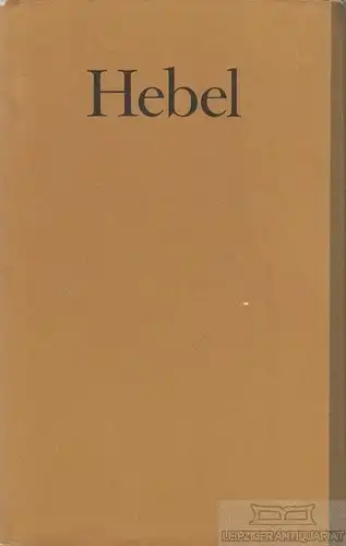 Buch: Werke in einem Band, Hebel, Johann Peter, Buchclub Ex Libris