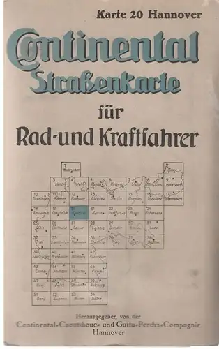 Buch: Continental Straßenkarte für Rad- und Kraftfahrer, Verlag Continental