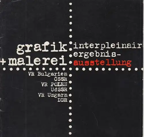 Buch: interpleinair ergebnisausstellung, Stenzel, Elke. 1982, Malerei und Grafik