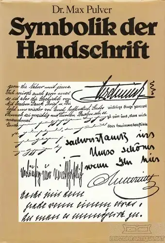 Buch: Symbolik der Handschrift, Pulver, Max, Deutscher Bücherbund