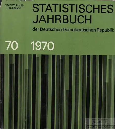 Buch: Statistisches Jahrbuch der Deutschen Demokratischen Republik 1970. 1970