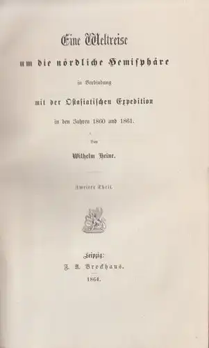 Buch: Eine Weltreise um die nördliche Hemisphäre in Verbindung mit der... Heine