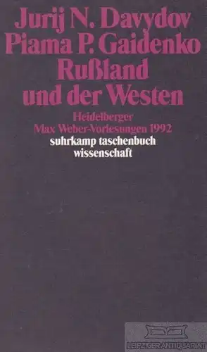 Buch: Rußland und der Westen, Davydov, Jurij N. / Gaedenko, Piama P. 1995