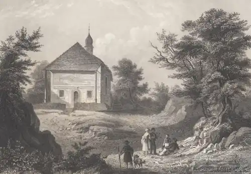 Tells Kapelle bei Küssnacht (Schweiz). aus Meyers Universum, Stahlstich. 1850