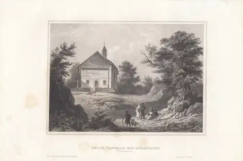 Tells Kapelle bei Küssnacht (Schweiz). aus Meyers Universum, Stahlstich. 1850