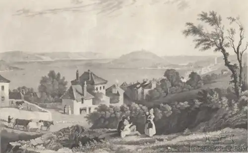 Falmouth Harbour. aus Meyers Universum, Stahlstich. Kunstgrafik, 1850