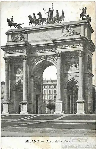 AK Milano. Arco dela Pace. ca. 1907, Postkarte. Ca. 1907, gebraucht, gut