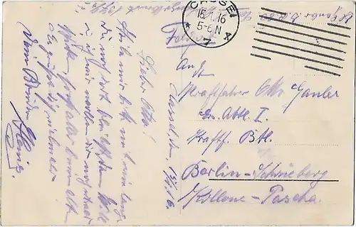 AK Wilhelmshöhe. Schloß. ca. 1916, Postkarte. Ca. 1916, gebraucht, gut