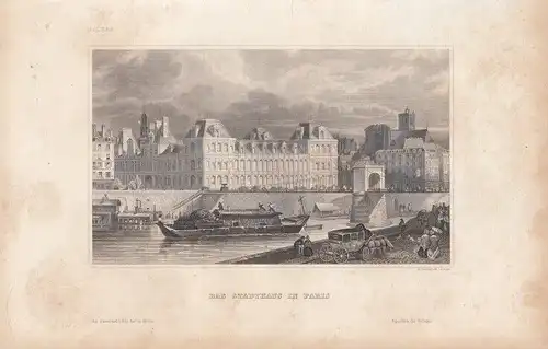 Das Stadthaus in Paris. aus Meyers Universum, Stahlstich. Kunstgrafik, 1850