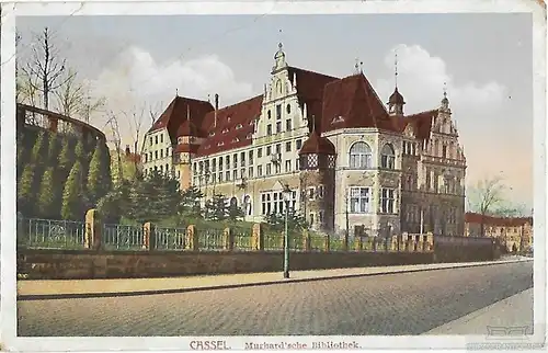 AK Cassel. Murhardsche Bibliothek. ca. 1916, Postkarte. Serien Nr, ca. 1916