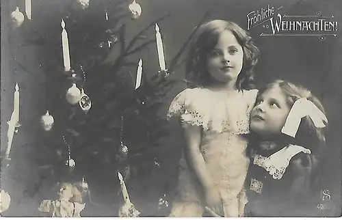 AK Fröhliche Weihnachten. ca. 1909, Postkarte, Weihnachten, gebraucht, gut