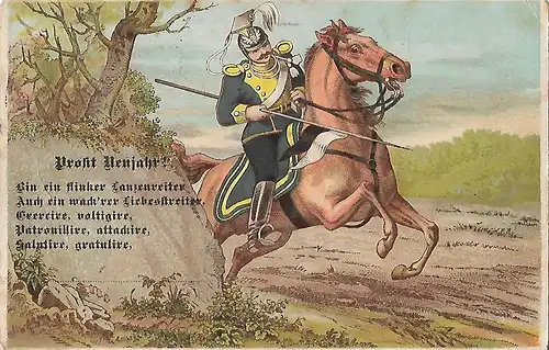AK Prosit Neujahr. ca. 1909, Postkarte, Neujahr, gebraucht, gut