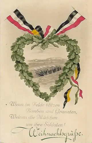 AK Weihnachtsgrüße! ca. 1915, Postkarte, Weihnachten, gebraucht, gut
