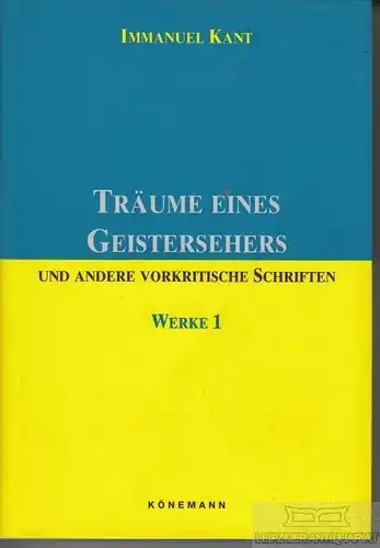 Buch: Träume eines Geistersehers, Kant, Immanuel. 1995, gebraucht, gut