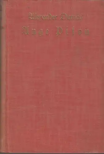 Buch: Ange Pitou, Dumas, Alexandre, Memoiren eines Arztes,3, 1937, Weichert, gut